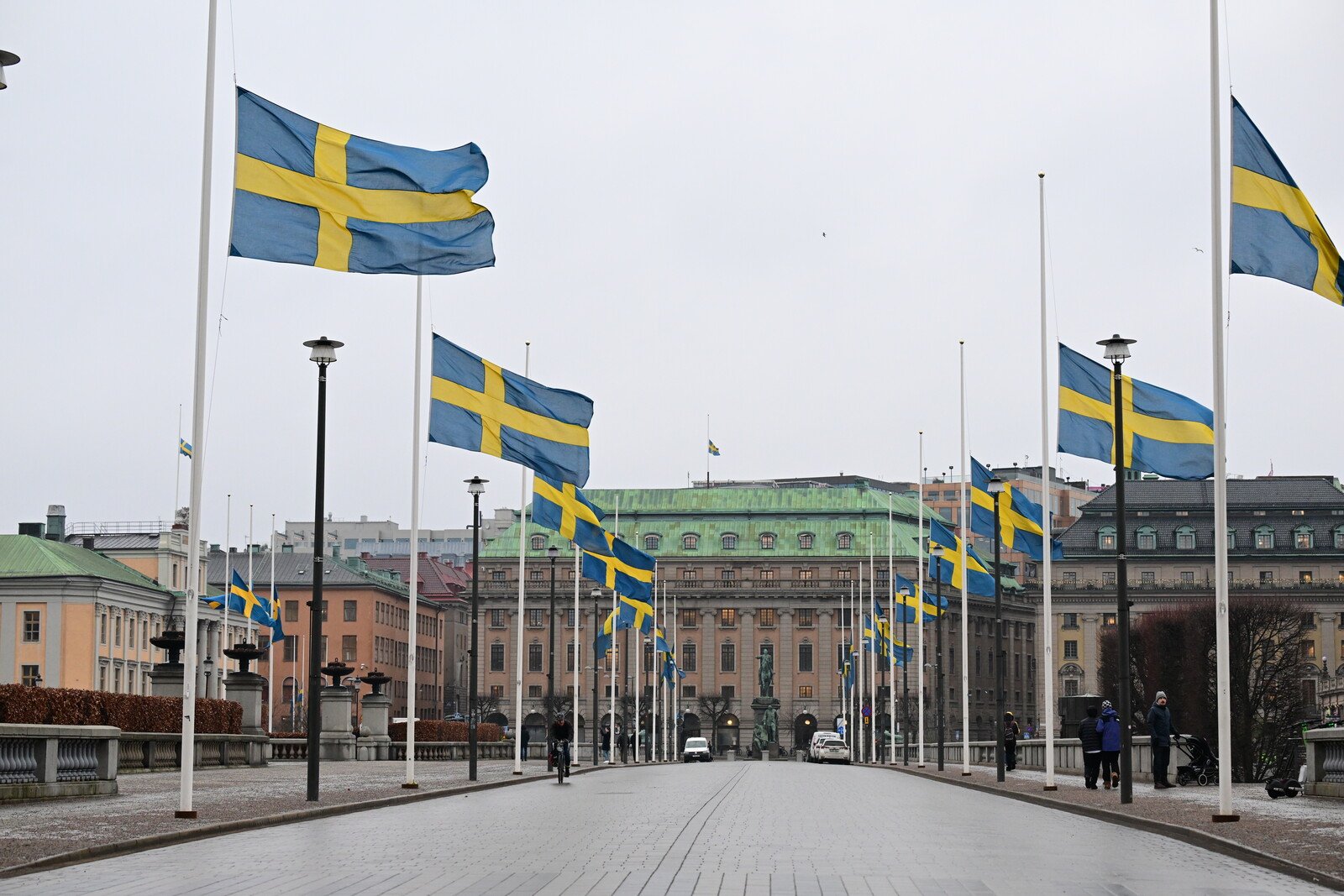 The Government and the Palaces are Flying the Flag at Half-Mast