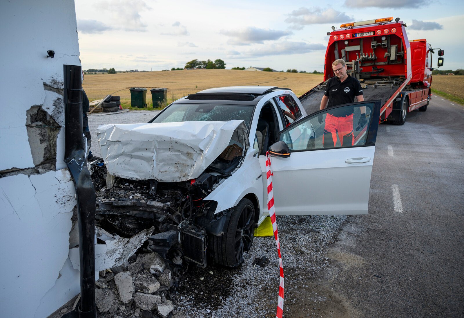 Young people taken to hospital – crashed into house