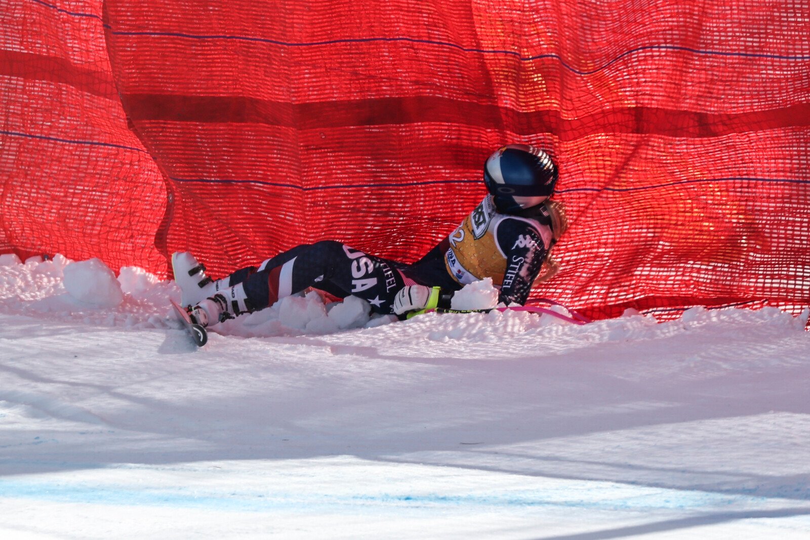 Lindsey Vonn fell during downhill training