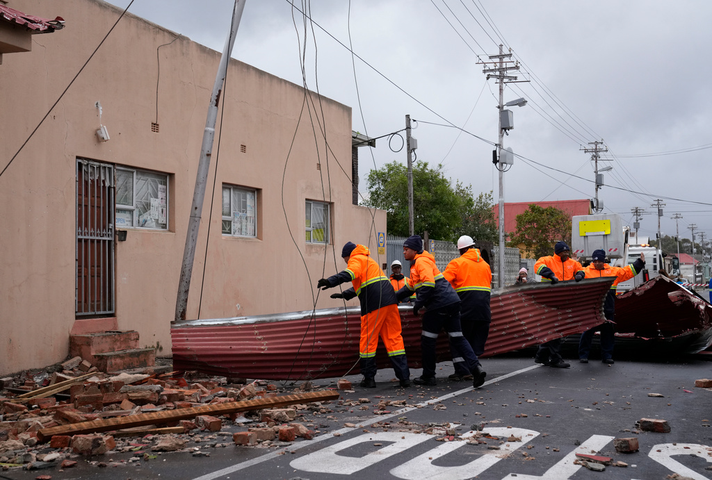 South African storm forces people from their homes