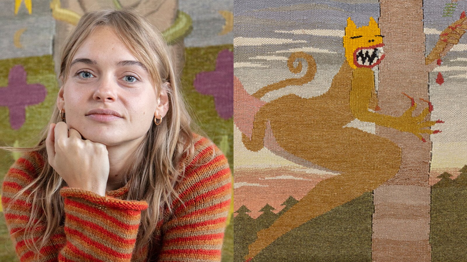 Weaving Becker Scholarship Recipient Paints with Yarn