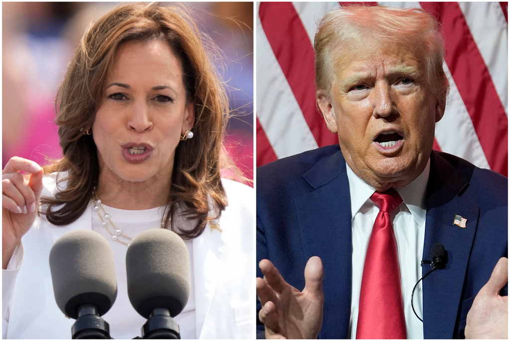 Trump and Harris in Microphone Dispute