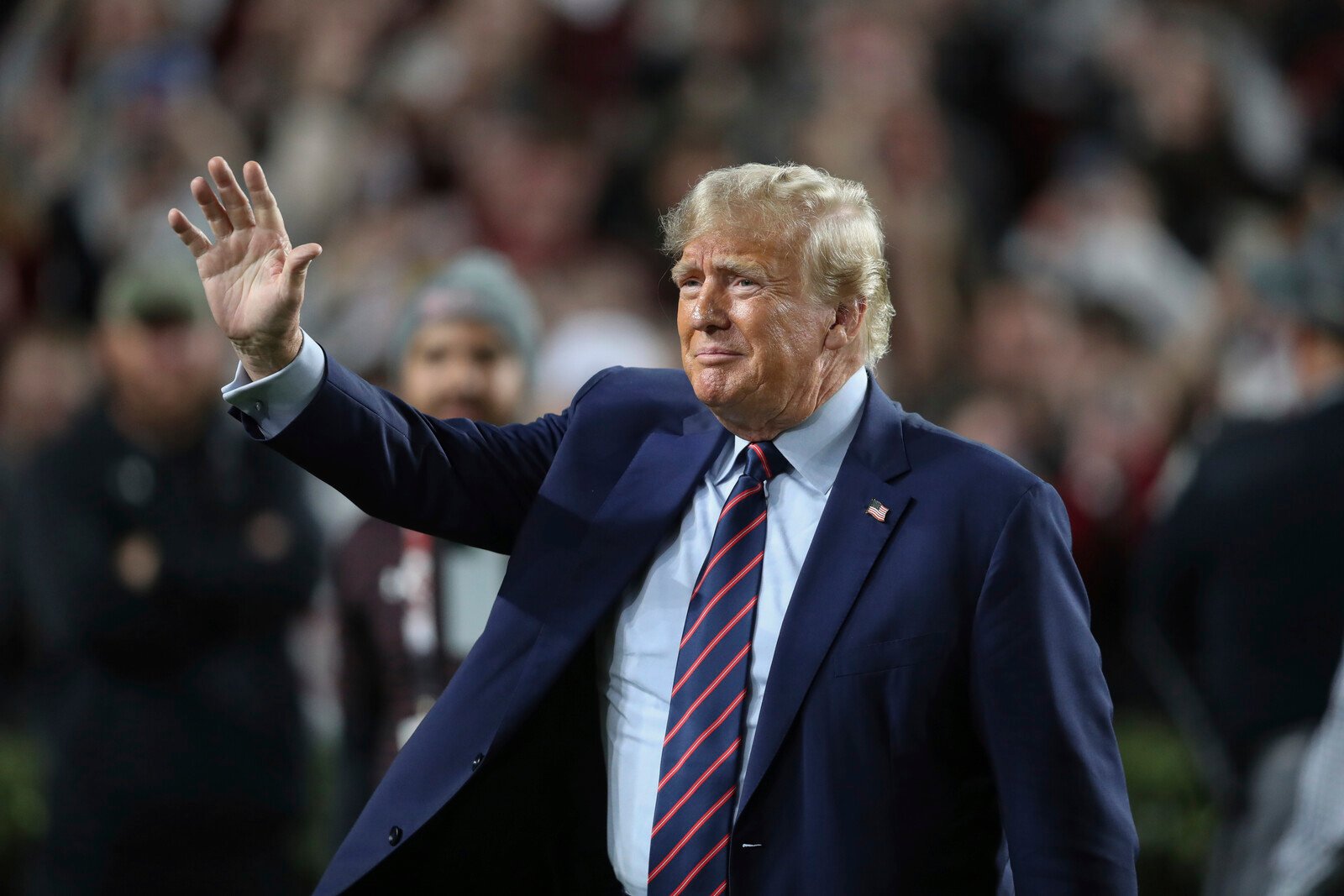 Trump at the Super Bowl – the first president