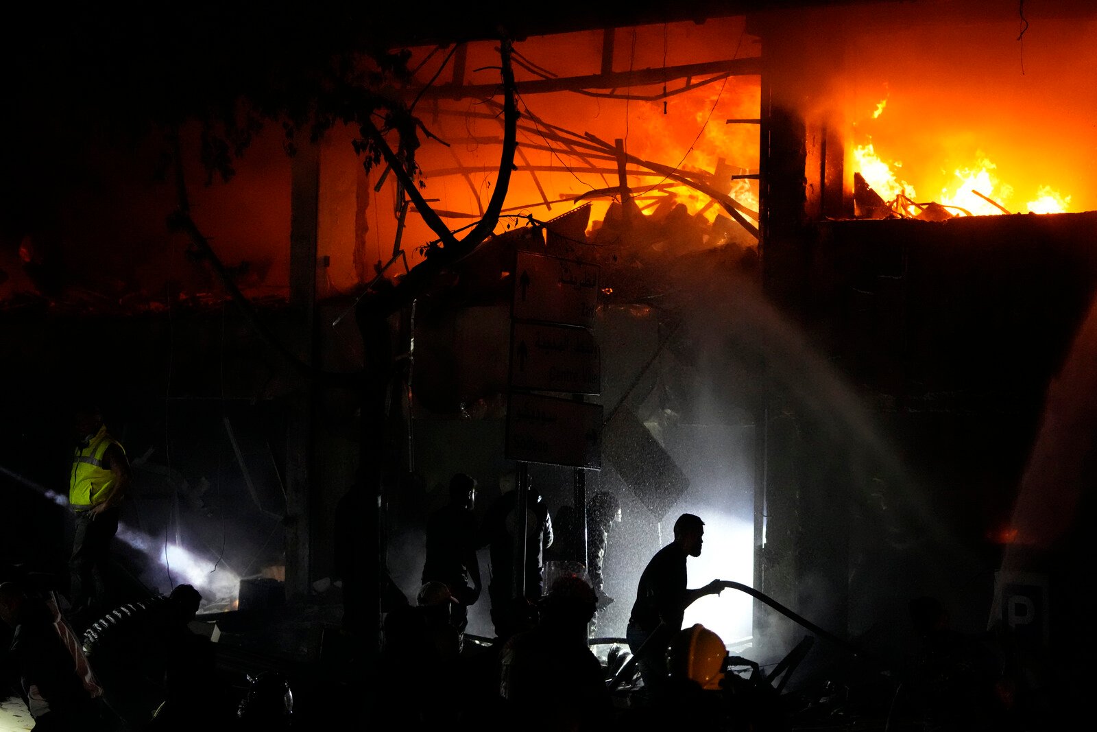 Israeli air raid on central Beirut