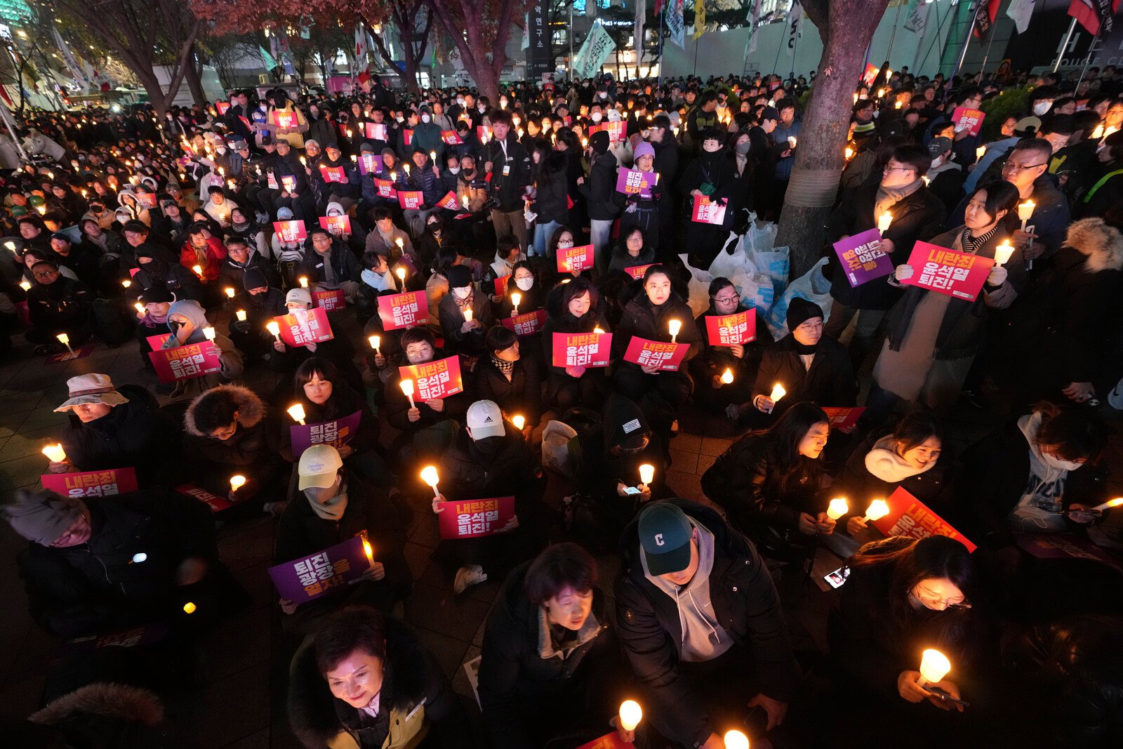 Thousands protest against South Korea's president