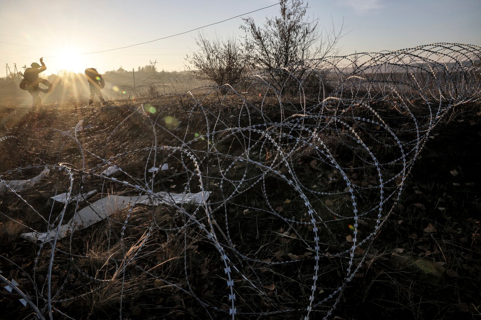 Prohibited gas found at Ukrainian front