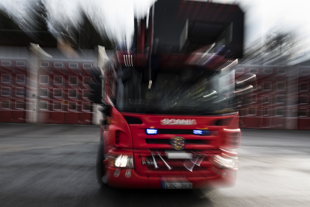 Fire in Small Boat Harbor in Gothenburg