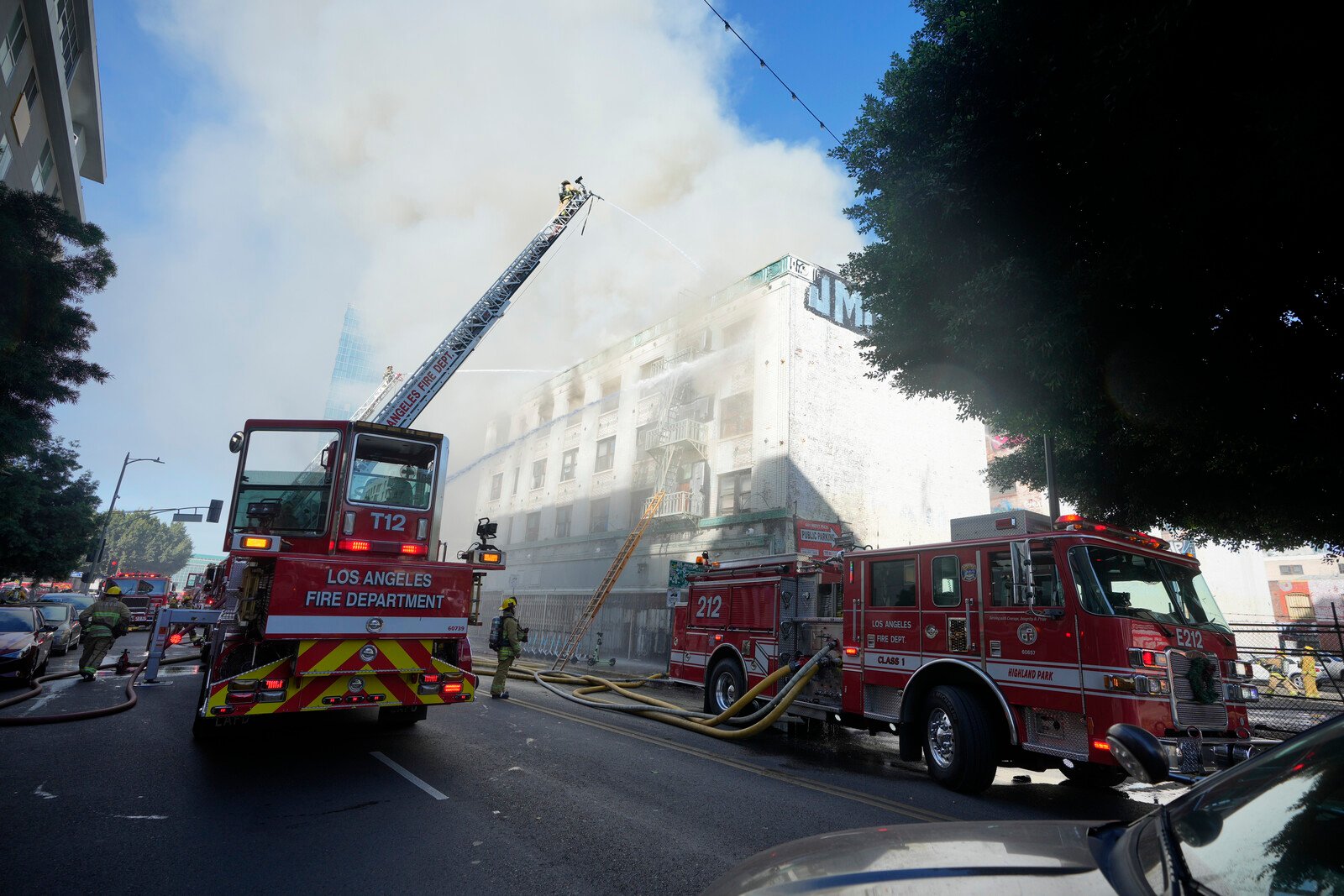 Fire in the classic Doors hotel