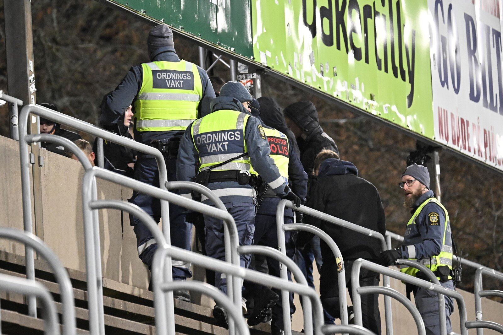 Qualifying match delayed – standing section emptied