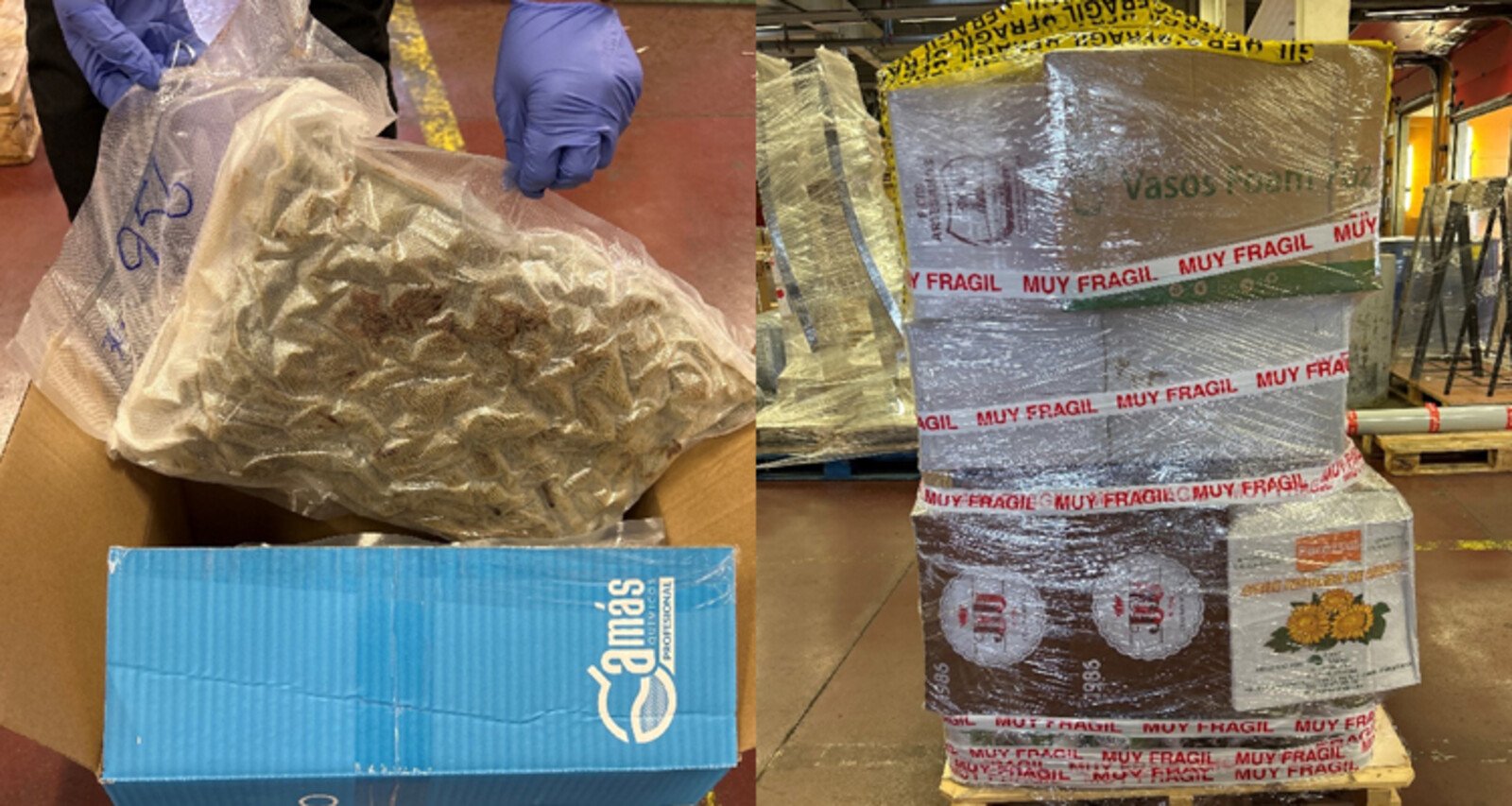 Pallet contained 78 kilos of cannabis