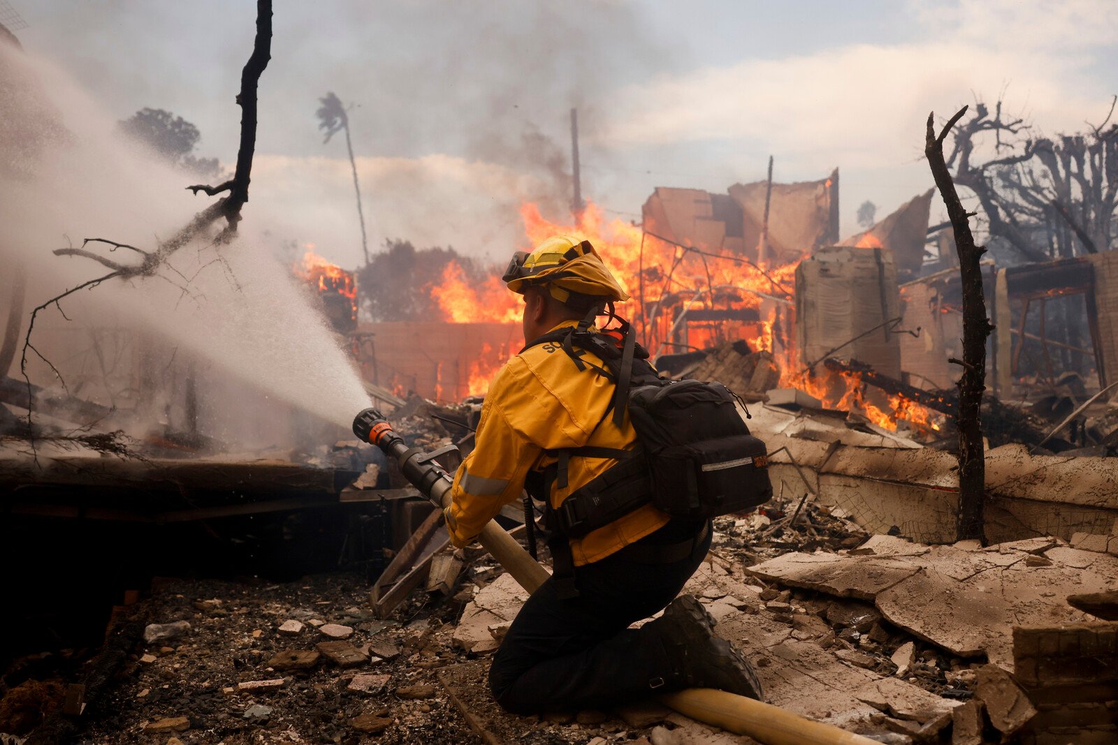 Historic massive fire rages in Los Angeles