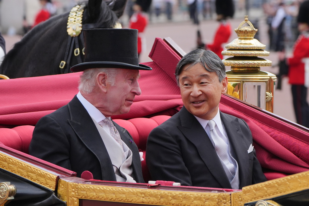 King Charles receives Emperor Naruhito