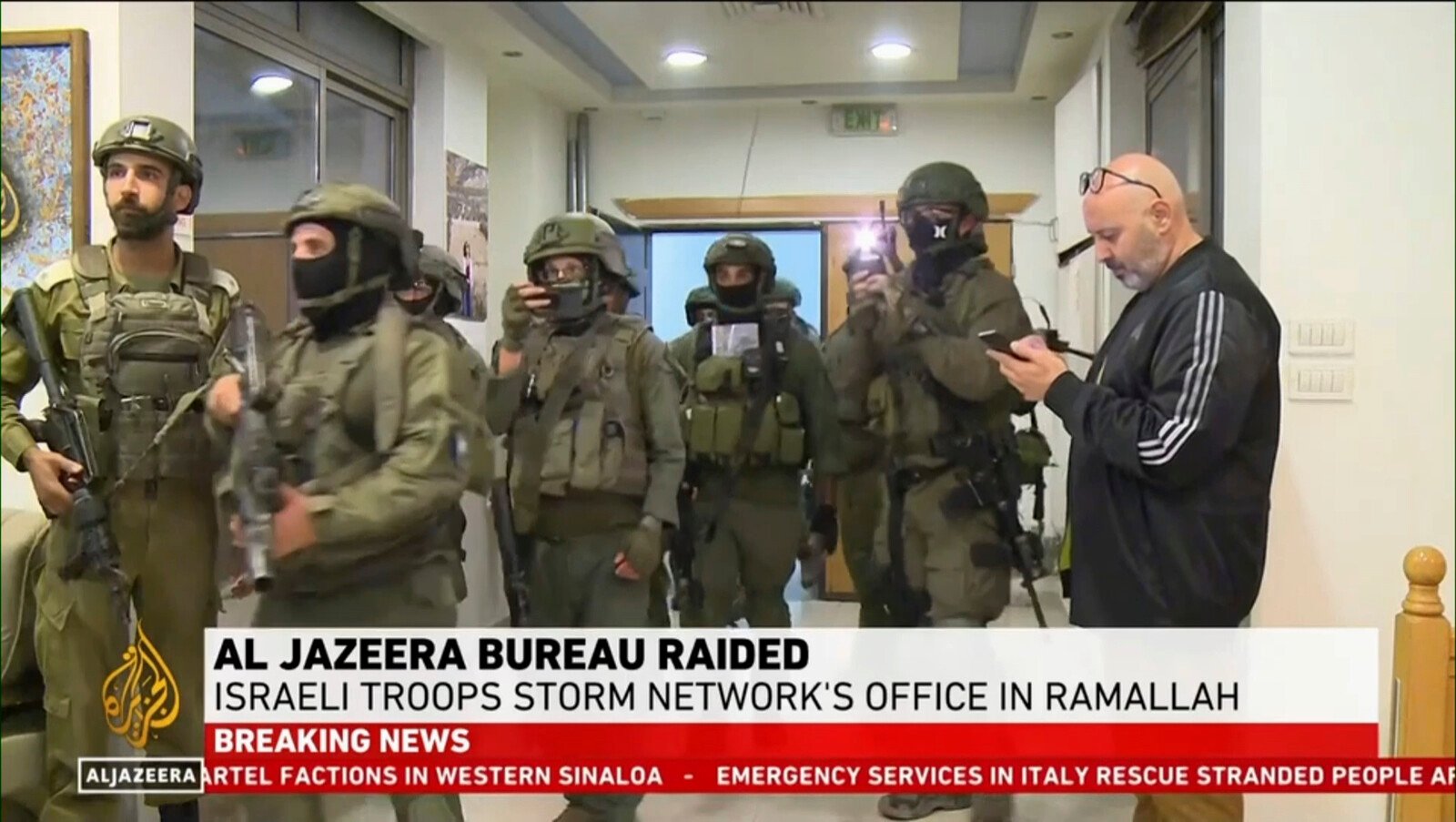 Israel closes Al Jazeera on the West Bank