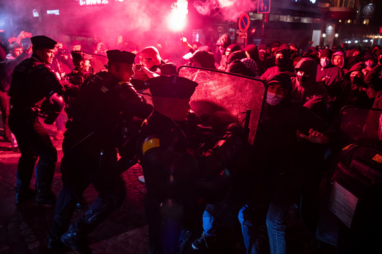 Protest against charity gala for Israel's military in Paris