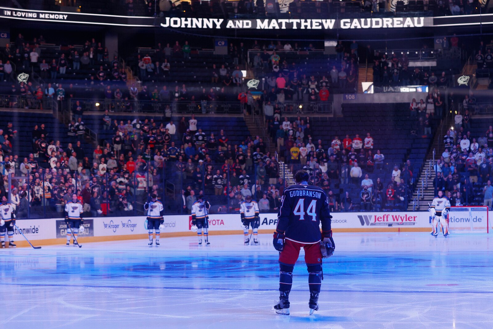 Emotional tribute to Gaudreau in home arena